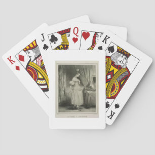 Baraja De Cartas El corsé, grabado por Alfred León Lemercier (la