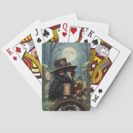 Baraja De Cartas El cuervo impulsado por Café