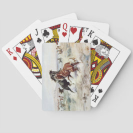 Baraja De Cartas El Desafío (Caballos Sementales Luchando)