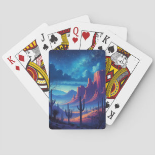 Baraja De Cartas El desierto de noche al suroeste