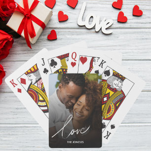 Baraja De Cartas El día de San Valentín LOVE Personalizado Foto y n