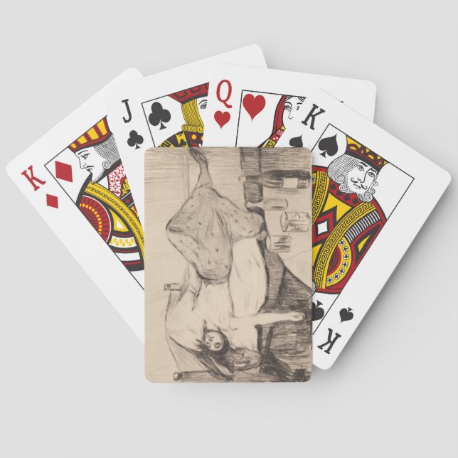 Baraja De Cartas El día después (por Edvard Munch) (Reverso)