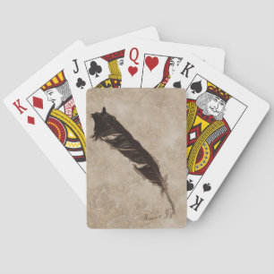 Baraja De Cartas El diseño de la Fila de Pájaros de Raven