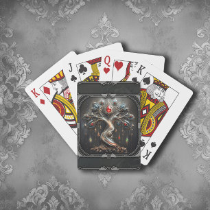Baraja De Cartas El diseño del Árbol de la Vida Art Déco.