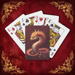 Baraja De Cartas El dragón serpiente dorado.