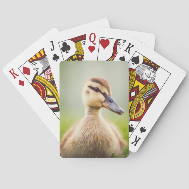 Baraja De Cartas El Ducking del pato silvestre del bebé (Reverso)