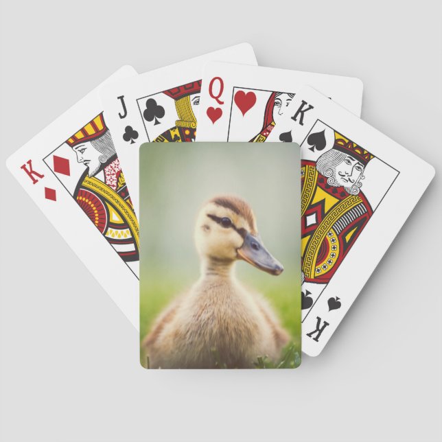 Baraja De Cartas El Ducking del pato silvestre del bebé (Reverso)