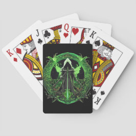 Baraja De Cartas El Emblema De Los Parques Grim Reaper En Verde6