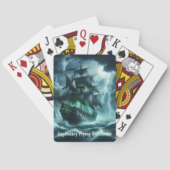 Baraja De Cartas El espeluznante holandés volador Un barco fantasma (Reverso)