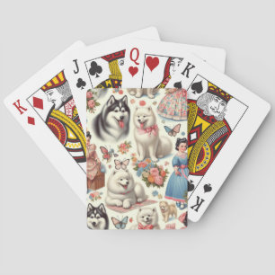 Baraja De Cartas El esquimal estadounidense retro sin foco