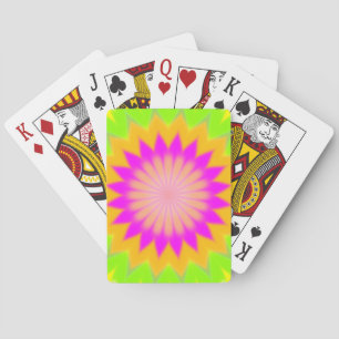 Baraja De Cartas El estallar vibrante borroso Flor-Como modelo