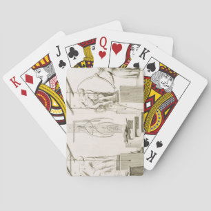 Baraja De Cartas El estudio de un escultor, c.1800 (grabado)