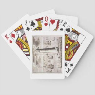 Baraja De Cartas El faro de Eddystone, grabado por Hendrick Hul