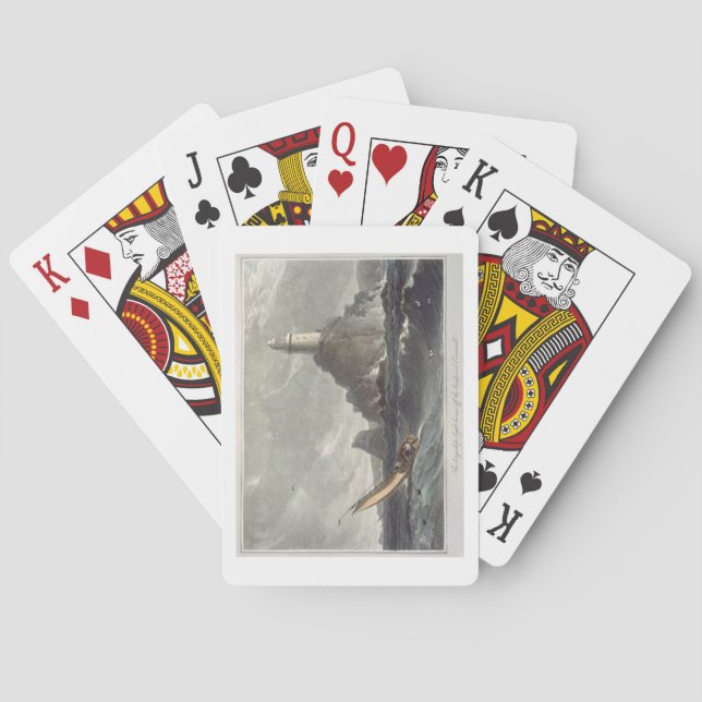 Baraja De Cartas El faro de los longships de tierras termina, (Reverso)