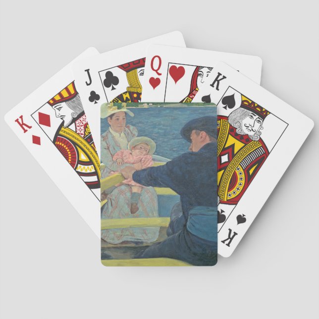 Baraja De Cartas El Fiesta de navegación, 1893-94 (aceite sobre lie (Reverso)