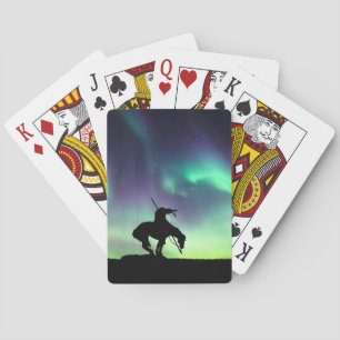 Baraja De Cartas El fin de las tarjetas de reproducción de silueta