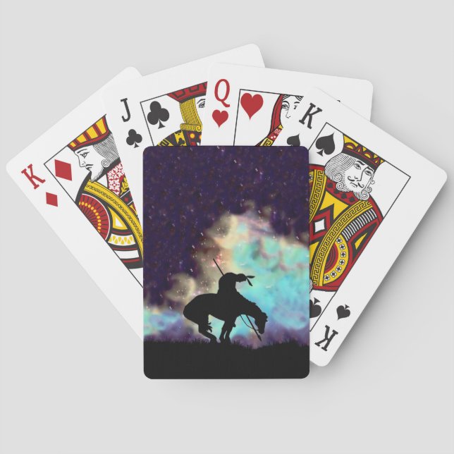 Baraja De Cartas El fin de las tarjetas de reproducción de silueta  (Reverso)