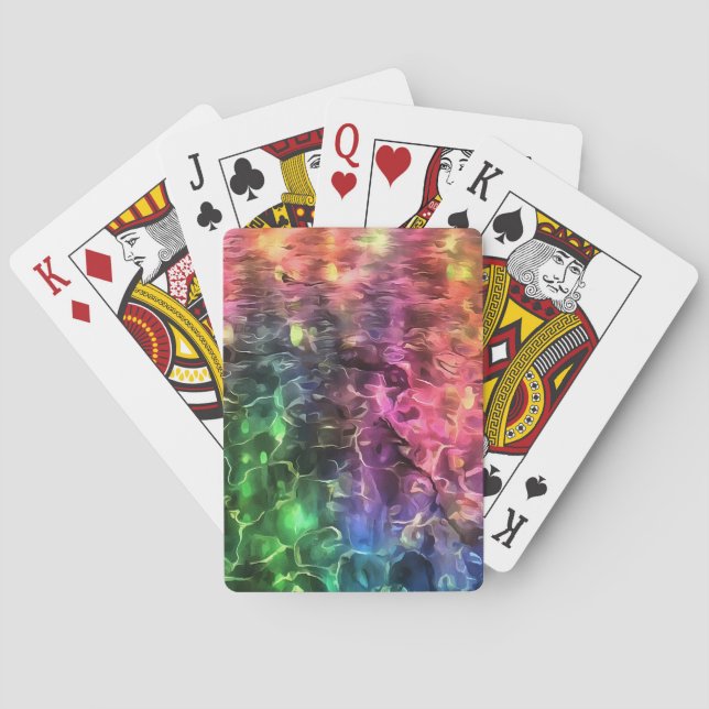 Baraja De Cartas El Fin Del Arte Abstracto Del Arcoiris (Reverso)