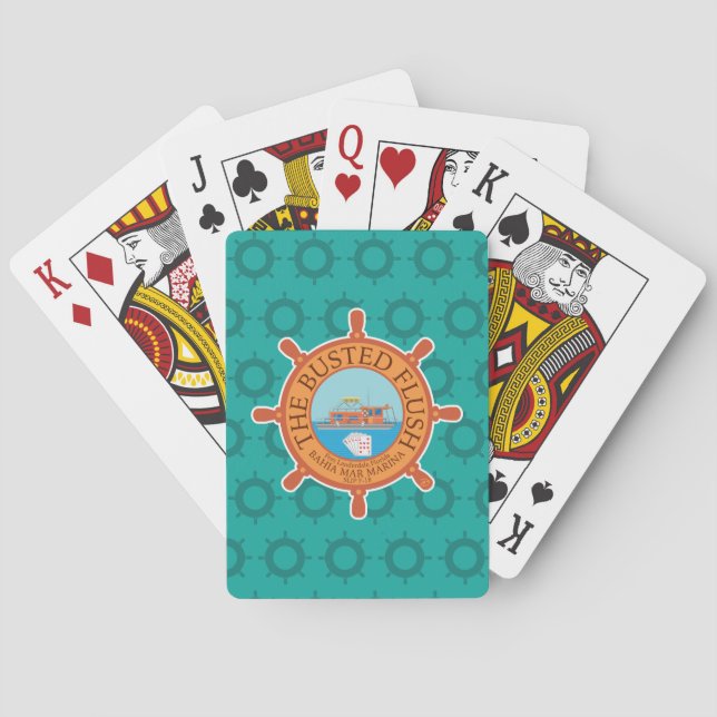 Baraja De Cartas El Flush Busted (Aqua) - (Reverso)