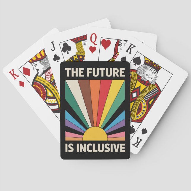 Baraja De Cartas El futuro es inclusivo el arcoiris del orgullo LGB (Reverso)