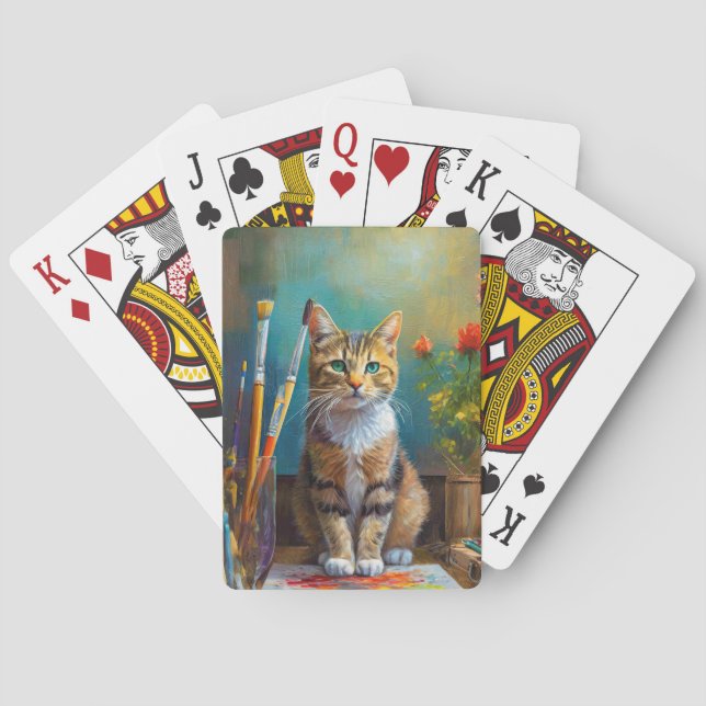 Baraja De Cartas El gato artístico (Reverso)