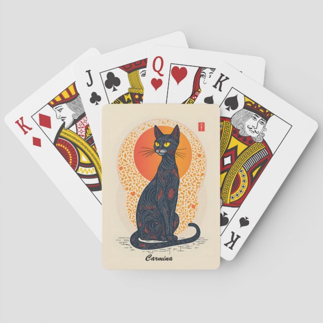 Baraja De Cartas El gato artístico (Reverso)