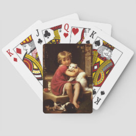 Baraja De Cartas El gato Mascota favorito del joven Chica (Perrault