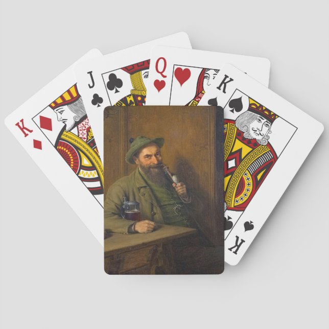 Baraja De Cartas El guardabosques (por Eduard von Grützner) (Reverso)