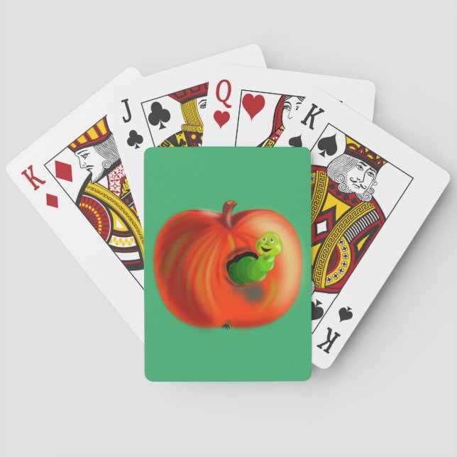 Baraja De Cartas El gusano en el Personalizado de las tarjetas de r (Reverso)