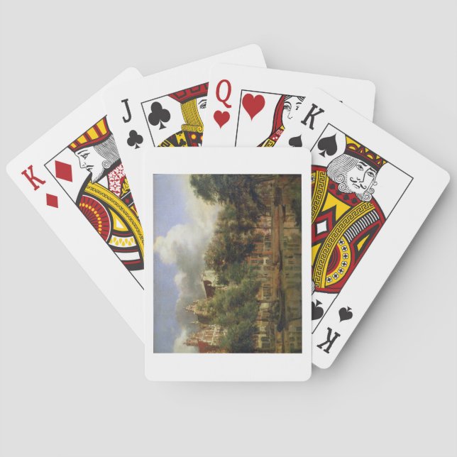 Baraja De Cartas El Herengracht, Amsterdam (aceite en el panel) (Reverso)