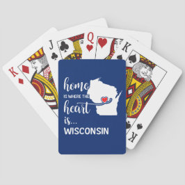 Baraja De Cartas El hogar de Wisconsin es donde está el corazón