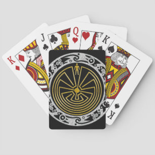 Baraja De Cartas El hombre en el laberinto - plata dorada ornamenta
