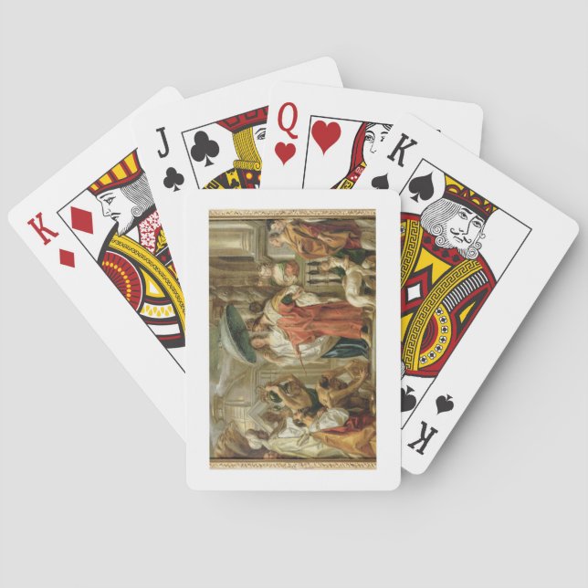 Baraja De Cartas El homenaje del al-Rashid de Harun del califa a (Reverso)