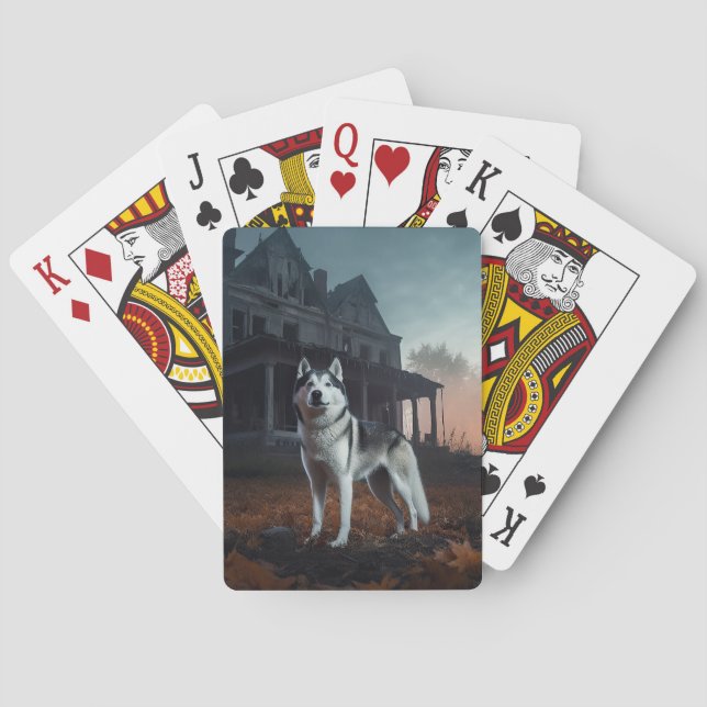 Baraja De Cartas El Husky Halloween Siberian asuy (Reverso)