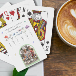 Baraja De Cartas El jardín de la abuela con los nietos llama Waterc