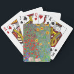 Baraja De Cartas El jardín de la granja Gustav Klimt con girasoles<br><div class="desc">El jardín de la granja de Gustav Klimt con girasoles jugando cartas.</div>