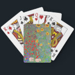 Baraja De Cartas El jardín de la granja Gustav Klimt con girasoles<br><div class="desc">Jardín de Granjas de Gustav Klimt con tarjetas de juego de girasoles .</div>