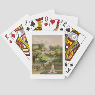 Baraja De Cartas El jardín en el lado de la colina, castillo Combe,