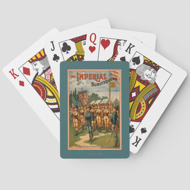 Baraja De Cartas El juego femenino imperial de los soldados de (Reverso)