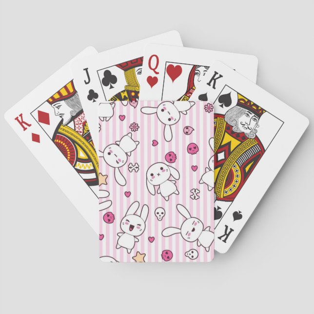 Baraja De Cartas el kawaii raya el modelo (Reverso)