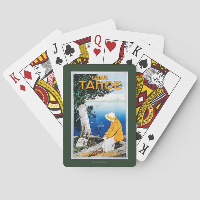 Baraja De Cartas El lago Tahoe PosterLake promocional Tahoe, CA (Reverso)