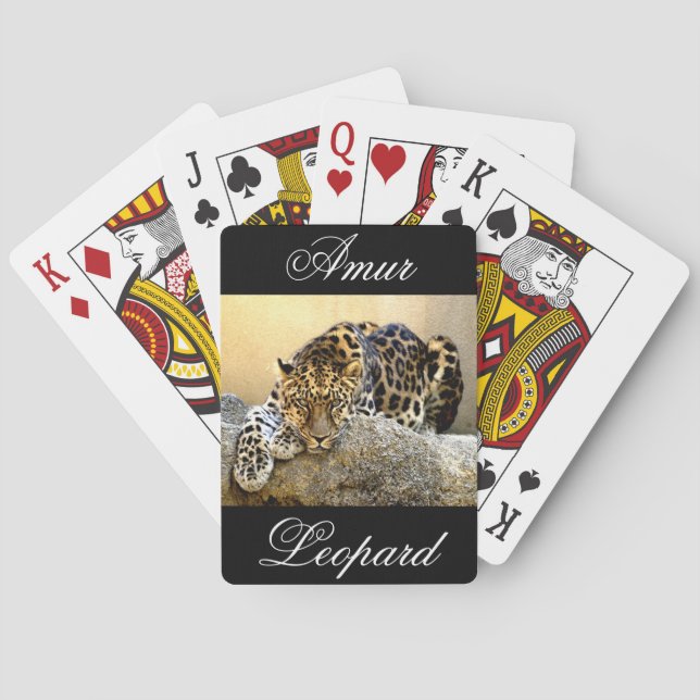 Baraja De Cartas El leopardo de Amur (Reverso)