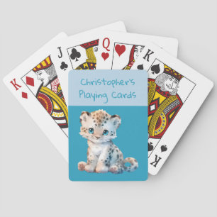 Baraja De Cartas El leopardo oscuro y los niños azul claro