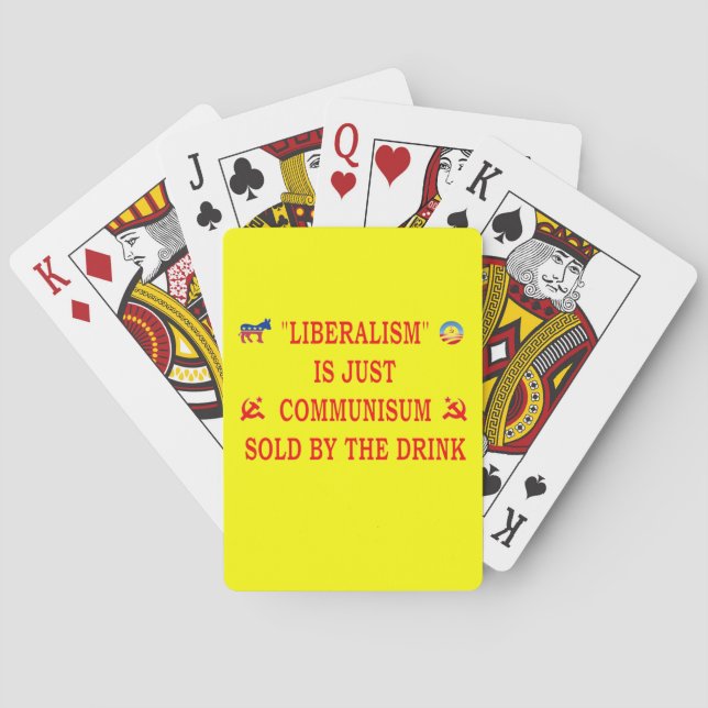 BARAJA DE CARTAS EL LIBERALISMO ES SÓLO COMUNISMO (Reverso)