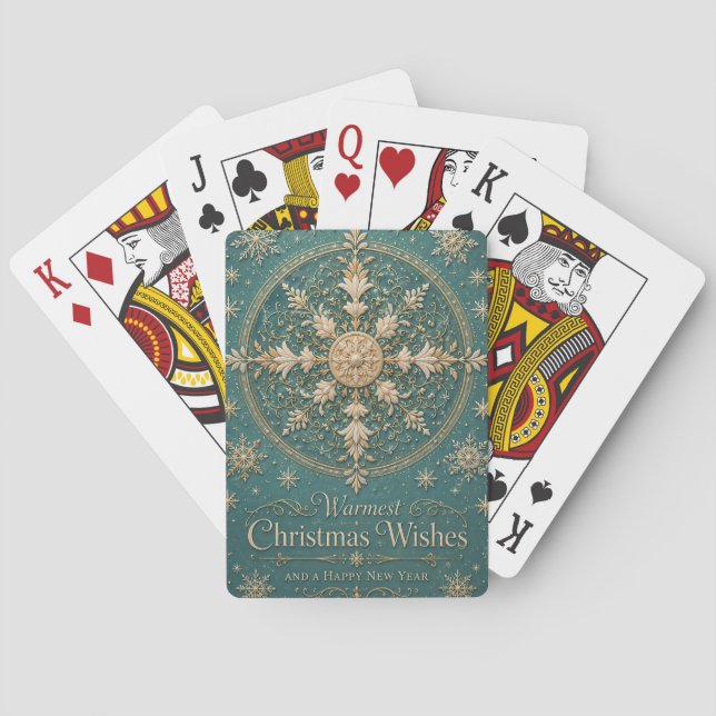 Baraja De Cartas El Mandala de La Escarcha Dorada (Reverso)