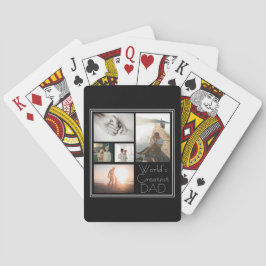 Baraja De Cartas El mayor Collage de fotos de la familia de papá de