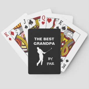 Baraja De Cartas El Mejor Abuelo De Par Golf Abuelo Golfer Pun
