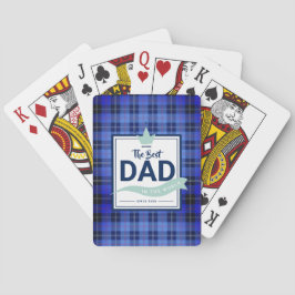 Baraja De Cartas El Mejor Papá En El Mundo Blue Tartan Crown