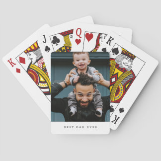 Baraja De Cartas El mejor papá siempre con foto completa personaliz