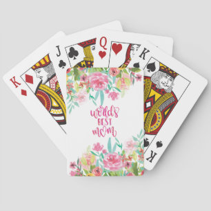 Baraja De Cartas El mejor regalo de mamá del mundo de las flores de